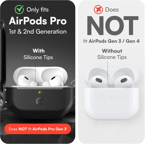 Vista 2 de Keybudz Funda para AirPods Pro 2 con Candado - Funda Completamente Impermeable para AirPods Pro 2da Generación - Llavero, Protección Resistente