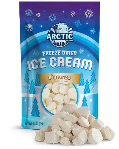 Vista 92 de Arctic Farms Trozos de Helado Liofilizado Empaquetados y en Caja - No se Derrite (1 libra, S'mores)