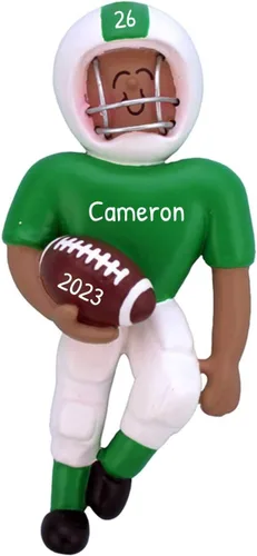 Vista 5 de Adornos de fútbol 3D para árbol de Navidad, adornos de Navidad personalizados para niños, adorno de fútbol 2025, adorno deportivo para adolescentes