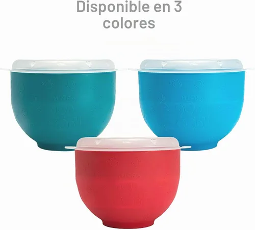 Vista 9 de Goodful Máquina de Palomitas de Silicona Plegable, Fabricante de Palomitas de Aire Caliente para Microondas, Tazón Hecho sin BPA, Azul