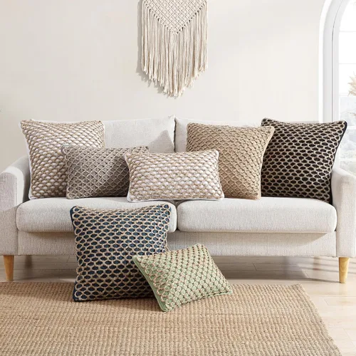 Vista 7 de Boho Living Jada - Funda decorativa para almohada, incluye acento, diseño tejido premium, decoración para sala de estar, (2) funda de almohada de 20