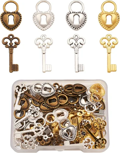 Vista 19 de Craftdady Colgantes de aleación de plata antigua estilo tibetano, bonitos dijes colgantes de metal, colgantes de animales vintage, dijes colgantes