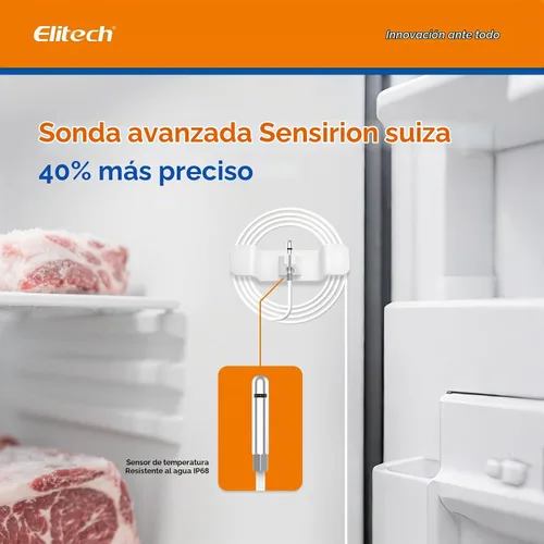Vista 8 de Elitech Termómetro Digital de Registro de Datos de Temperatura y Humedad para Refrigerador Médico, Termómetro para Nevera de Vacunas, Monitor