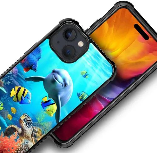 Vista 232 de Funda compatible con iPhone 15, diseño de elefantes africanos, diseño increíble a prueba de golpes, antiarañazos, carcasa trasera de policarbonato