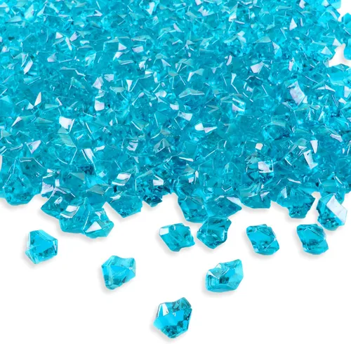 Vista 11 de Cristales redondos acrílicos de color (imitación de diamante), gemas de tesoro, para esparcir sobre la mesa, llenar jarrones, eventos, bodas