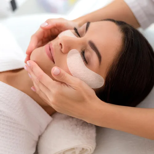 Vista 3 de Joez Wonderful 50 piezas de papel de máscara facial con 15 piezas de papel de máscara de ojos, hojas de papel de máscara facial DIY, mascarillas