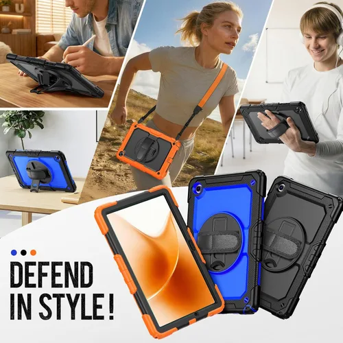 Vista 9 de HXCASEAC Funda para Lenovo Tab One de 8.7 pulgadas (TB-305FU) con protector de pantalla, soporte para bolígrafo, correa de mano, soporte ajustable