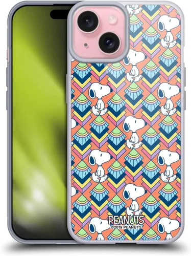 Vista 156 de Head Case Designs Snoopy Deco Dreams - Funda de gel suave con licencia oficial de Peanuts Blue Pattern compatible con Apple iPhone 7 Plus/iPhone 8