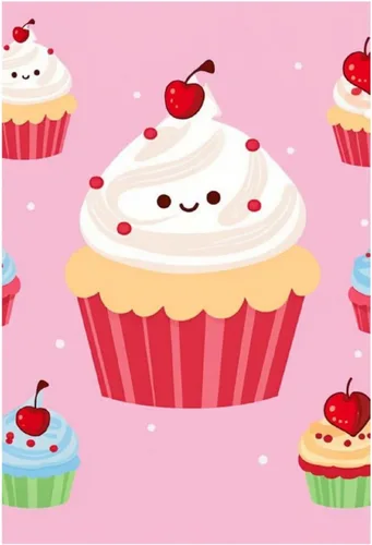 Vista 8 de Kits de pintura de diamantes para adultos, lindos cupcakes de taladro completo, pinturas de puntos de diamante, kits de arte de diamantes 5D