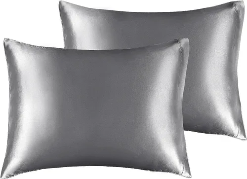 Vista 108 de BEDELITE Funda de almohada de satén para cabello y piel, súper suave y refrescante similar a las fundas de almohada de seda, paquete de 2 con cierre