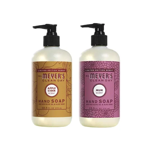 Vista 9 de Mrs. MEYER'S Jabón líquido para manos, 1 aroma de sidra de manzana y 1 aroma de saúco, 12.5 onzas líquidas cada uno (paquete variado)