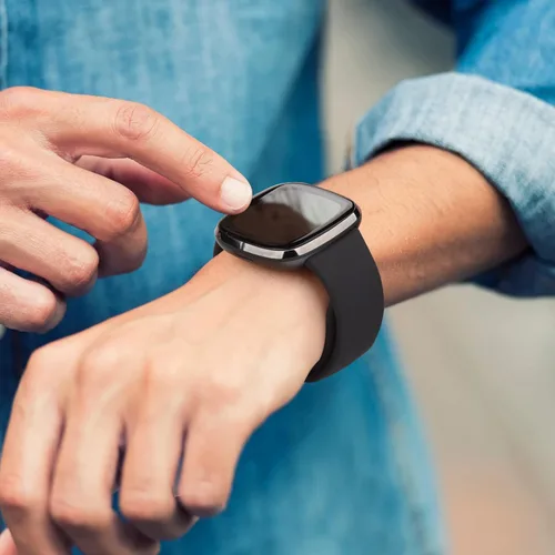 Vista 8 de Correa compatible con Fitbit Sense 2 / Sense Bands, Fitbit Versa 4 / Versa 3 bandas para mujeres y hombres, correa de repuesto de silicona suave