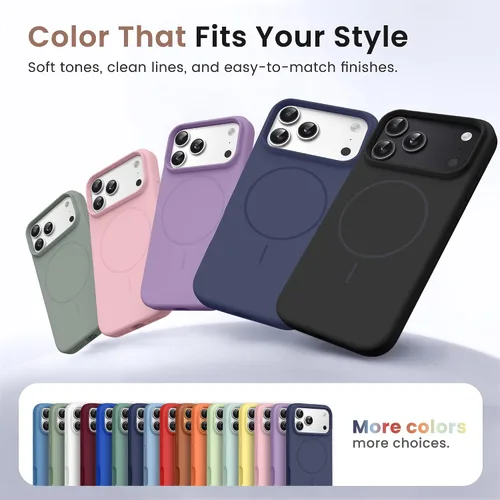 Vista 6 de GONEZ - Funda para iPhone 18 Pro / iPhone 17 Pro, color negro y anillo 2-negro