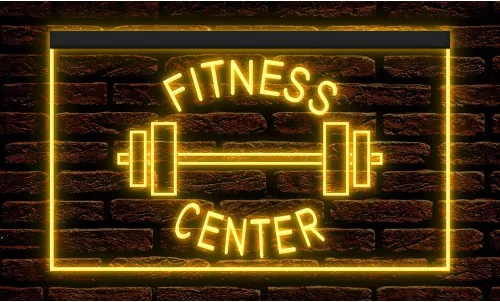 Vista 10 de 160034 - Letrero de neón con luz LED para gimnasio, sala de gimnasio, sala de gimnasio (12 x 8 pulgadas, 16 colores por control remoto)