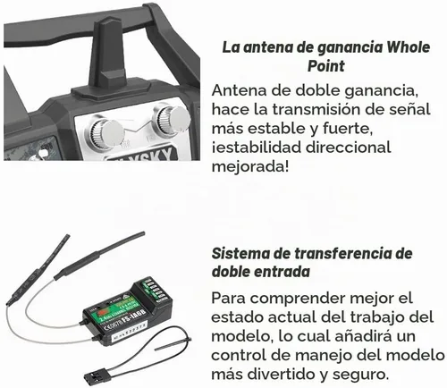 Vista 5 de GoolRC Flysky FS-i6X 2.4GHz 10CH AFHDS 2A Transmisor RC con receptor FS-iA6B para RC Drone Avión Helicóptero