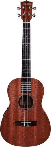 Vista 4 de Kadence UKBE03 Barítono Ukelele electroacústico de 30 pulgadas Madera de caoba Preamplificador de ecualizador de 2 bandas integrado Viene