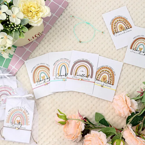 Vista 6 de Fumete Pulseras inspiradoras para mujer, regalo de agradecimiento a los empleados de Navidad a granel, regalo de agradecimiento para compañeros
