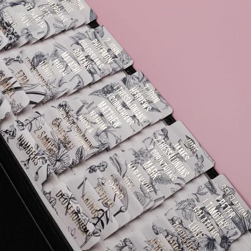 Vista 12 de UPAFEXXI - Pestañas laminadas de la Biblia para mujeres y hombres (letras doradas en relieve). Pestañas impresas grandes, fáciles de leer y aplicar