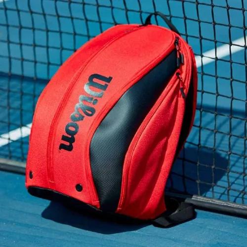 Vista 4 de Bolsa para raqueta de tenis Wilson RF DNA - Roja y negra Rojo