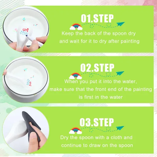 Vista 3 de Teling Paquete de 36 bolígrafos mágicos flotantes para niños, 12 colores, para crear marcadores de pintura al agua con toalla, arte de bricolaje