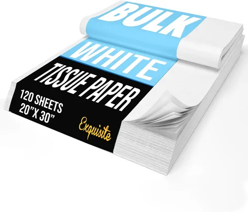 Vista 10 de Crown Display Papel de seda blanco para bolsas de regalo, papel de seda blanco a granel 17 GSM – 120 hojas de 15 x 20 pulgadas, 10 libras de papel