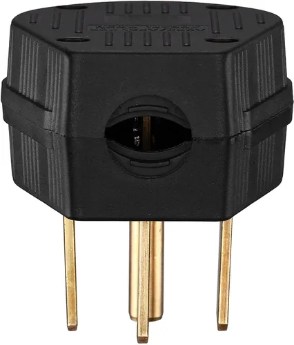 Vista 6 de Miady NEMA 14-50P enchufe de alimentación, 50-Amp 4-Prong 125/250V ángulo de cuchilla recta, secadora, conector de reemplazo macho.
