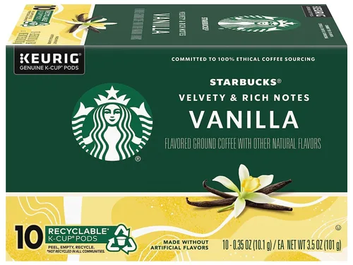 Vista 11 de Cápsulas de café K-Cup de Starbucks, café con sabor caliente o helado, caramelo, 10 cápsulas Keurig Cápsulas K-Cup 100% Arabica para cafeteras