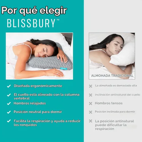 Vista 9 de BLISSBURY Almohada súper fina de 2.2 pulgadas para dormir, almohada plana de espuma viscoelástica premium fría al tacto para dormir boca abajo