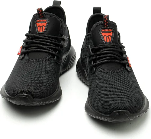 Vista 7 de ulogu Zapatos de punta de acero para hombres y mujeres, impermeables, ligeros, a prueba de pinchazos, seguridad en el trabajo, tenis industriales