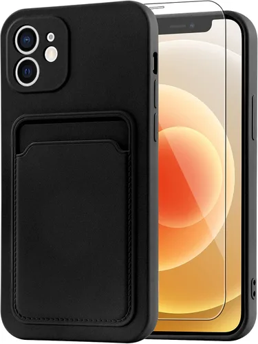 Vista 93 de MZELQ Compatible con iPhone 11 Funda TPU Soporte para Tarjetas Cubierta de Billetera, Protección de Cámara + Protector de Pantalla Funda Suave