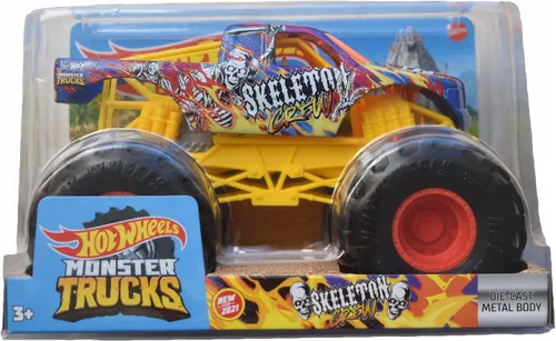 Vista 6 de Hot Wheels - Camiones Monstruo a escala 1:24 - Surtido para niños de 3, 4, 5, 6, 7 y 8 años, gran regalo, camiones de juguete a gran escala