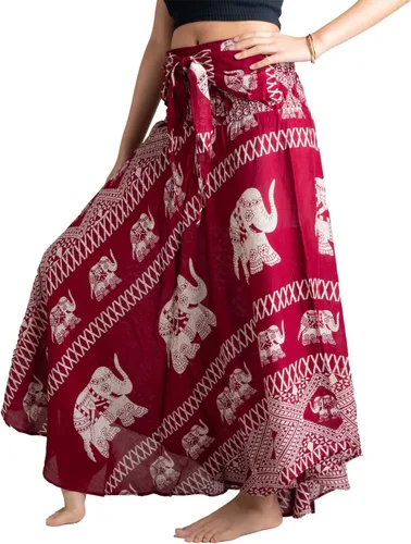 Vista 3 de Faldas largas para mujer, falda bohemia con estampado floral