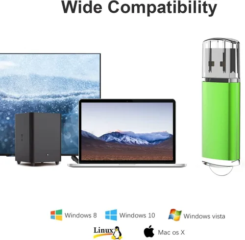 Vista 6 de K&ZZ Unidad flash USB de 4 GB, paquete de 5 unidades USB 2.0, unidades flash USB 2.0 de fácil almacenamiento, unidad de pulgar 4G Gig Stick Zip