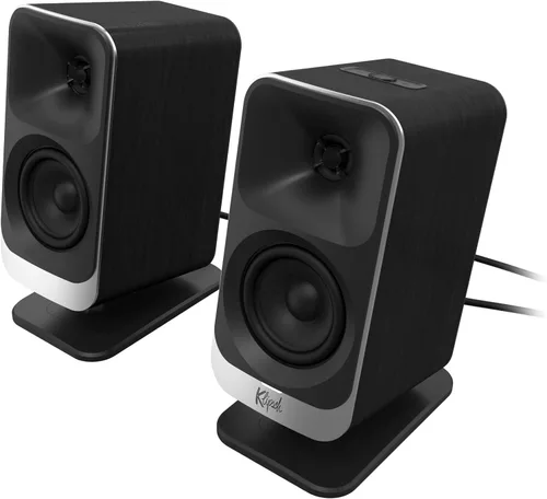 Vista 2 de Klipsch ProMedia Lumina 2.1 Sistema de juegos para computadora con subwoofer y efectos de iluminación RGB incorporados