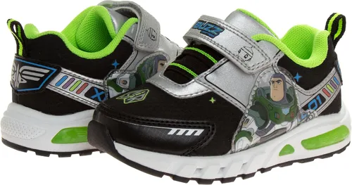 Vista 2 de Disney Pixar Toy Story - Zapatos deportivos para niños Buzz Lightyear y Woody sin cordones iluminados para niños pequeños, tenis deportivos