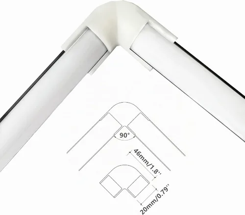 Vista 9 de THMOOTHER Tira LED con forma de V de 3.28 pies, resistente a los rayos UV, difusor de canal negro, paquete de 6 perfiles de aluminio con cubierta