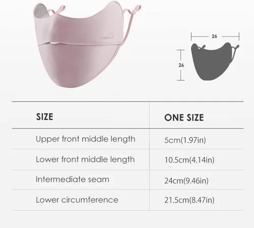 Vista 5 de UV Face Covering UPF 50+ Women Breathable Mask Sun Protection Reusable Outdoor