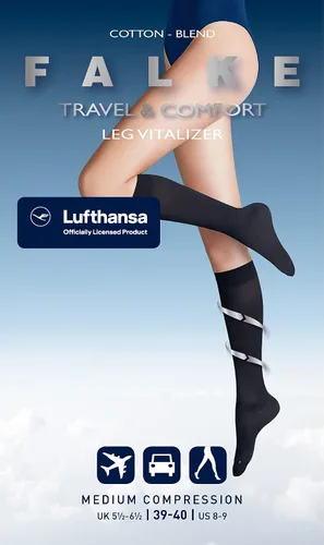 Vista 7 de FALKE Calcetines hasta la rodilla para mujer, transpirables, ecológicos, 1 par Beige (Crema 4011)