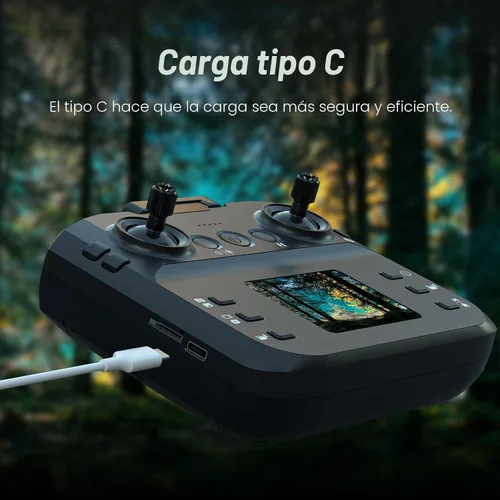 Vista 2 de F417PRO Drone con cámara 1080P para adultos y niños, mini dron con pantalla, dron para adultos, lente dual de 90°, luces LED, flujo óptico, batería