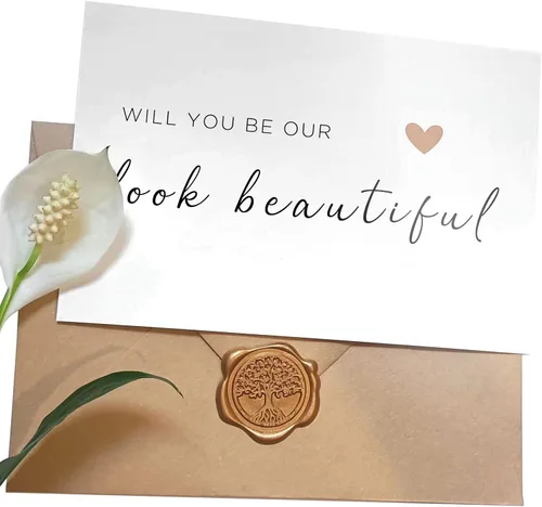 Vista 3 de Tarjeta de artista de maquillaje de boda, tarjeta de agradecimiento para peluquería, agradecimiento por hacerme lucir hermosa, tarjeta de boda