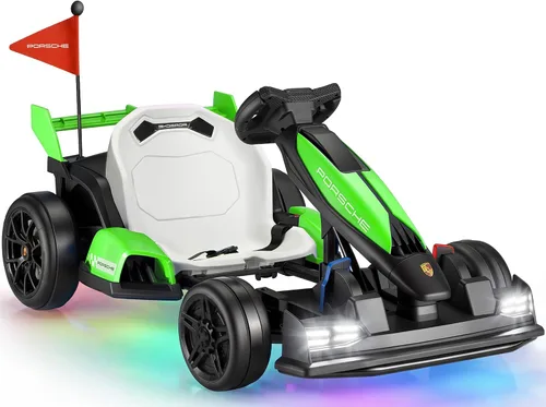 Vista 11 de Go Kart eléctrico de 24 V para niños, con licencia Porsche Drift Azul