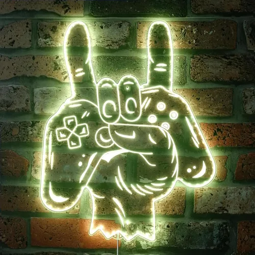 Vista 74 de ADVPRO Arcade Retro Game Classics Video Room RGB Dynamic Glam LED Sign - Forma de corte a borde - Decoración 3D inteligente - Señalización