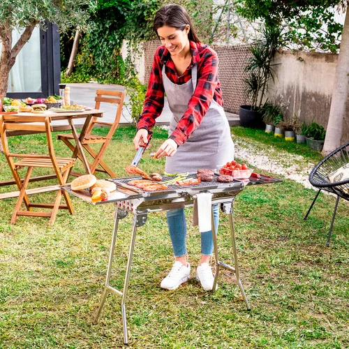 Vista 5 de Barbacoa Plegable de Acero Inoxidable para Carbón ExelQ InnovaGoods