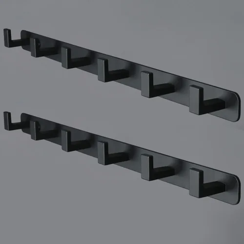 Vista 12 de Perchero, 3 Ganchos Triples de Acero Inoxidable Resistente, Ganchos de Pared Montados en la Pared, Barra de Ganchos Rústica para Ropa/Llaves
