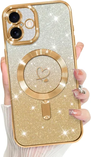 Vista 151 de Bonoma Compatible with iPhone 17 Pro Max Case 2025 Heart Checkered -Gold A cuadros-oro