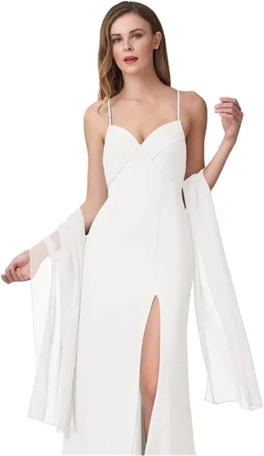 Vista 22 de Chales de gasa para mujer, bufandas para dama de honor, boda, noche, graduación, fiesta, ocasiones especiales, vestidos de 90 x 20 pulgadas