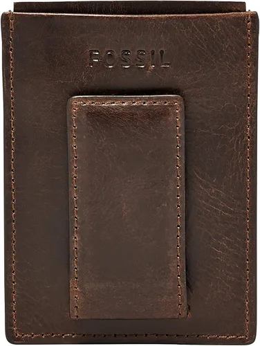 Vista 3 de Fossil Funda magnética minimalista de cuero para hombre con clip para dinero y bolsillo frontal
