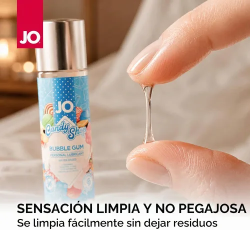 Vista 5 de JO H2O - Lubricante personal a base de agua con sabor a chicle de 2 onzas