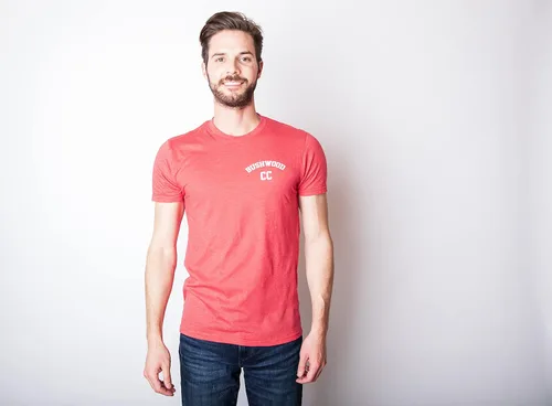 Vista 3 de Bushwood Country Club - Camiseta de golf para hombre, camiseta divertida para regalar a papá, Rojo brezo