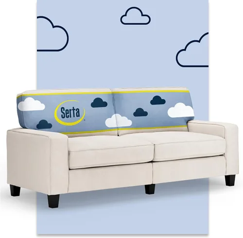 Vista 59 de Serta Palisades Sofás Tapizados para Sala, Sofá de Diseño Moderno, Tela, Beige